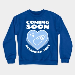 Baby Announcement. Feeding Bottle. December 2023 Crewneck Sweatshirt